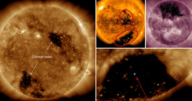 சூரியனில் இரண்டு Coronal ஓட்டைகள்: நாசா தகவல்